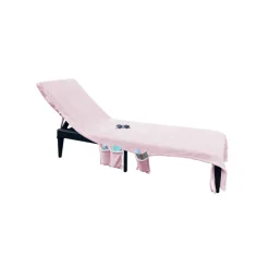 LINNICK Strandlaken Ligbed Handdoek Microvezel 75x215cm (3 in 1) - light pink