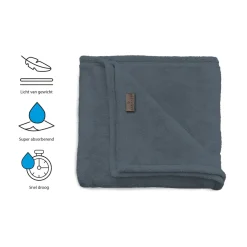 LINNICK Strandlaken Microvezel 100x200cm - dark grey