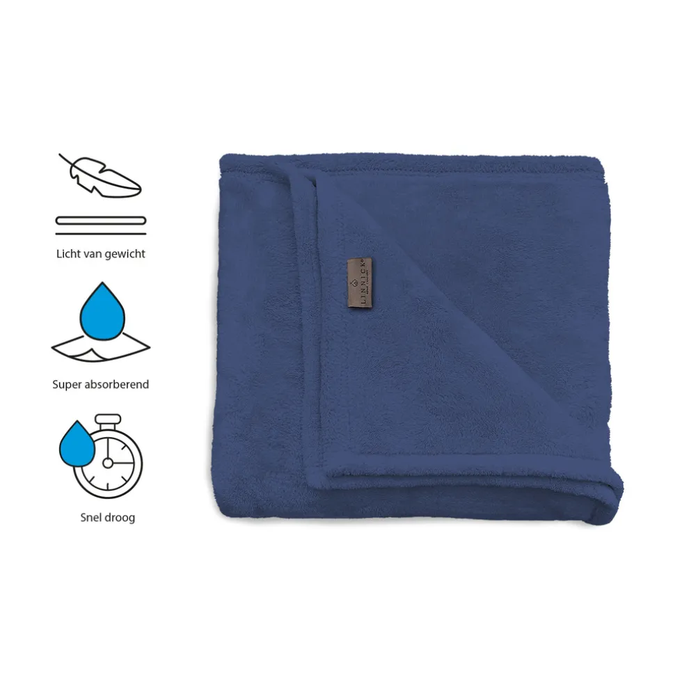 LINNICK Strandlaken Microvezel 100x200cm - marine