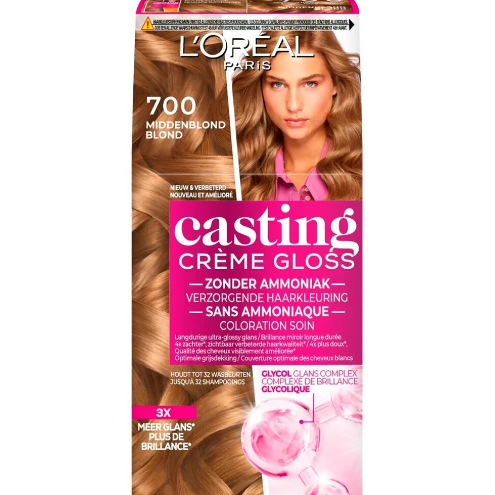 L'Oréal Paris Casting Crème Gloss 700 Middenblond Verzorgende Haarkleuring
