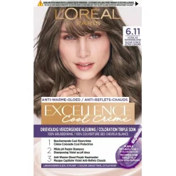 L'Oréal Paris Excellence Cool Crème 6.11 Ultra As Donkerblond Permanente Haarkleuring