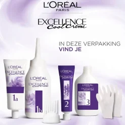 L'Oréal Paris Excellence Cool Crème 7.11 Ultra As Middenblond Permanente Haarkleuring