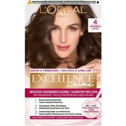 L'Oréal Paris Excellence Crème 4 Middenbruin Permanente Haarverf
