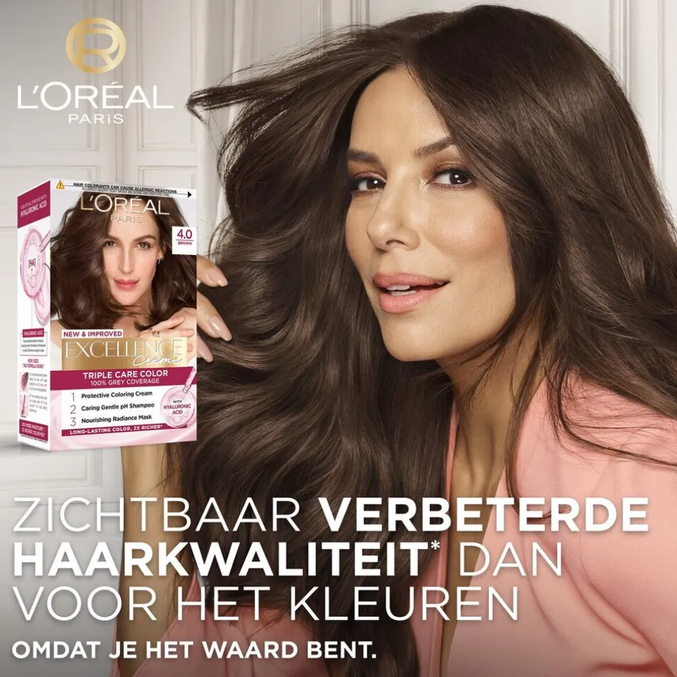 L'Oréal Paris Excellence Crème 4 Middenbruin Permanente Haarverf