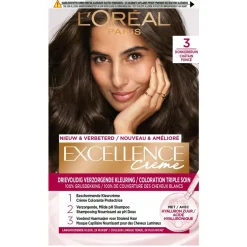 L'Oréal Paris Excellence Crème 3 Donkerbruin Permanente Haarverf
