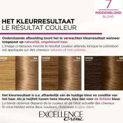 L'Oréal Paris Excellence Crème 7 Middenblond Permanente Haarverf