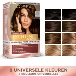 L'Oréal Paris Excellence 3U Nudes Donkerbruin Permanente Haarverf