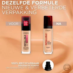 L'Oréal Paris Infaillible 145 Beige Rose SPF25 32H Fresh Wear Foundation