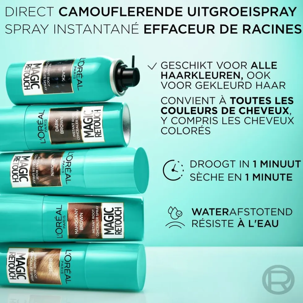 L'Oréal Paris Magic Retouch Middenbruin Camouflerende Uitgroeispray