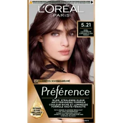 L'Oréal Paris Préférence 5.21 Koel Lichtbruin Permanente Haarkleuring