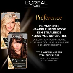 L'Oréal Paris Préférence 5.21 Koel Lichtbruin Permanente Haarkleuring