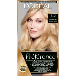 L'Oréal Paris Préférence 8 Lichtblond Permanente Haarkleuring