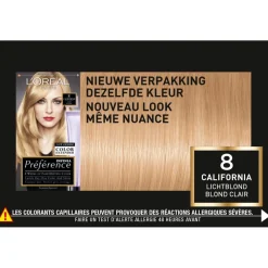 L'Oréal Paris Préférence 8 Lichtblond Permanente Haarkleuring