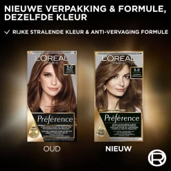 L'Oréal Paris Préférence 5 Lichtbruin Permanente Haarkleuring
