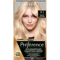 L'Oréal Paris Préférence 9.1 Zeer Licht Asblond Permanente Haarkleuring