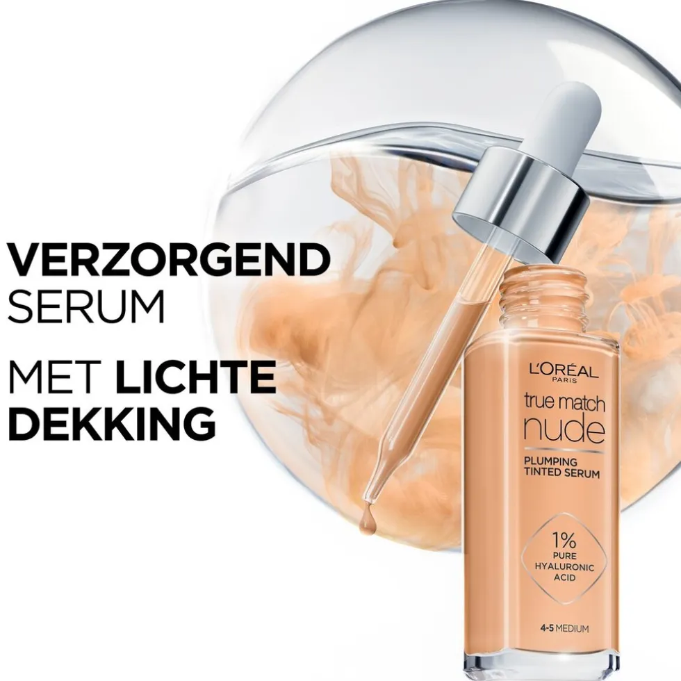 L'Oréal Paris True Match Nude 5-6 Medium Tan Plumping Tinted Serum