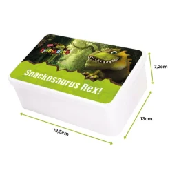 Lotus Dinosaurus Collection Box "Snackosaurus Rex!" - 8 koekzakjes met Lotus Dinosaurus natuur- en chocoladekoeken