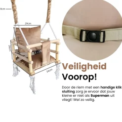 Lovegifts Luxe Houten 3 in 1 Meegroei Babyschommel en Kinderschommel
