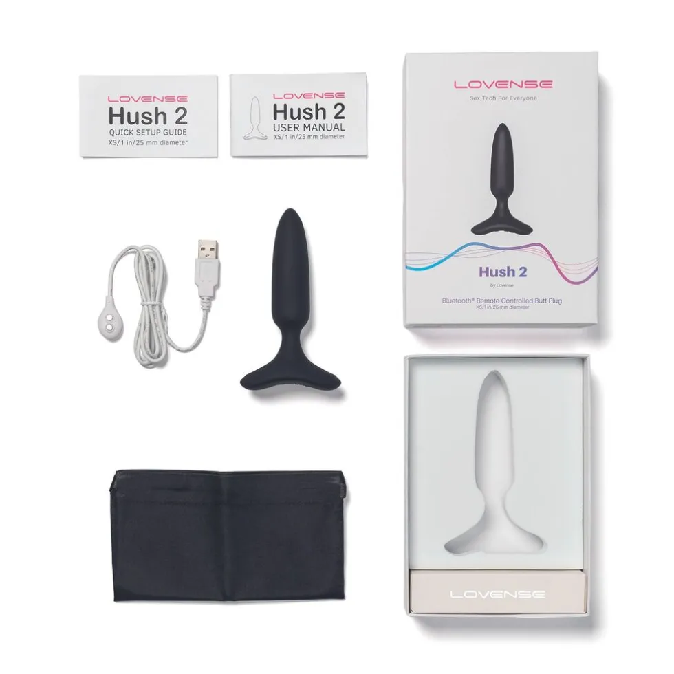 Lovense Hush 2 Vibrerende Anaal Plug App Controlled dia 25 mm