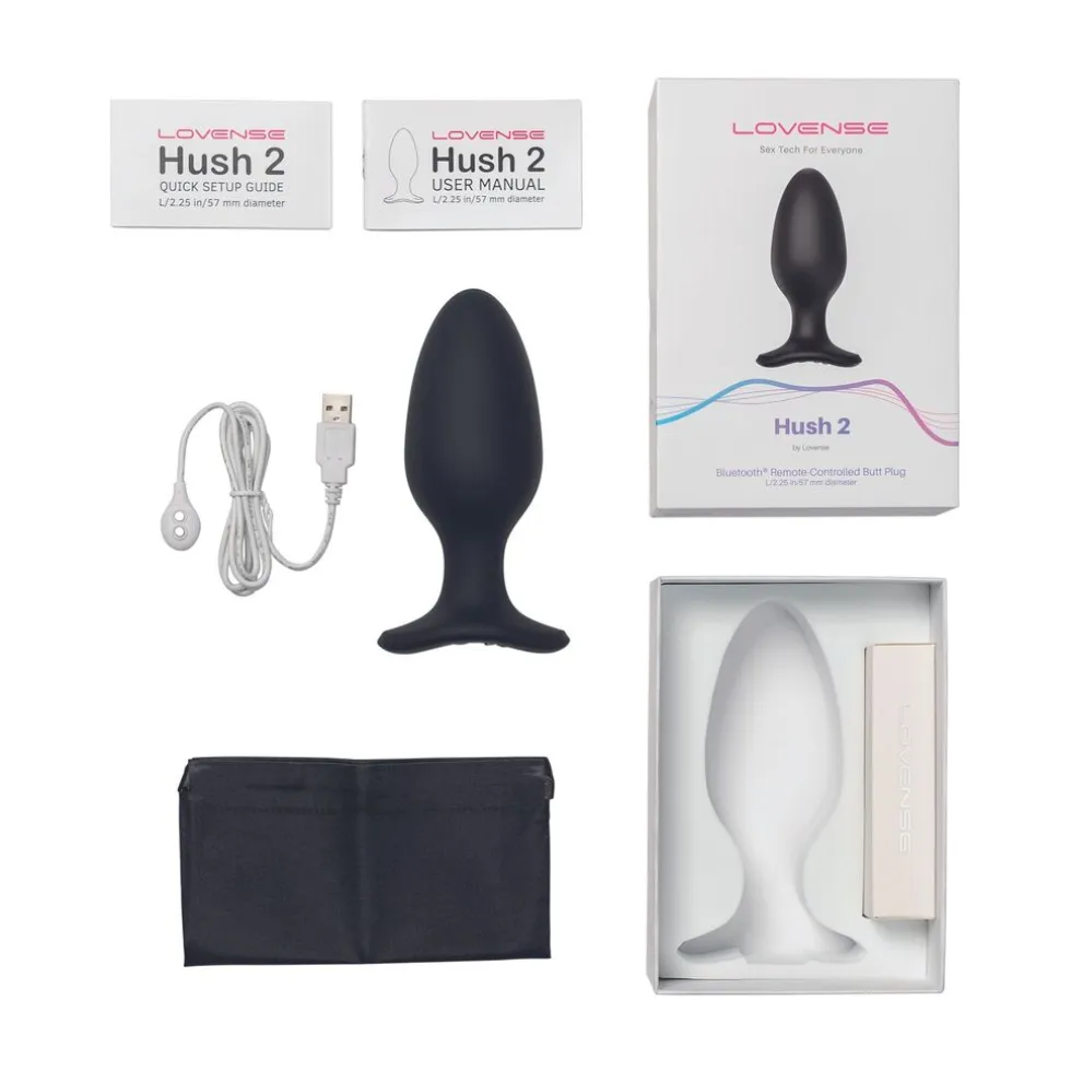 Lovense Hush 2 Vibrerende Anaal Plug App Controlled dia 57 mm