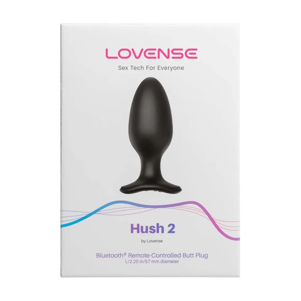 Lovense Hush 2 Vibrerende Anaal Plug App Controlled dia 57 mm