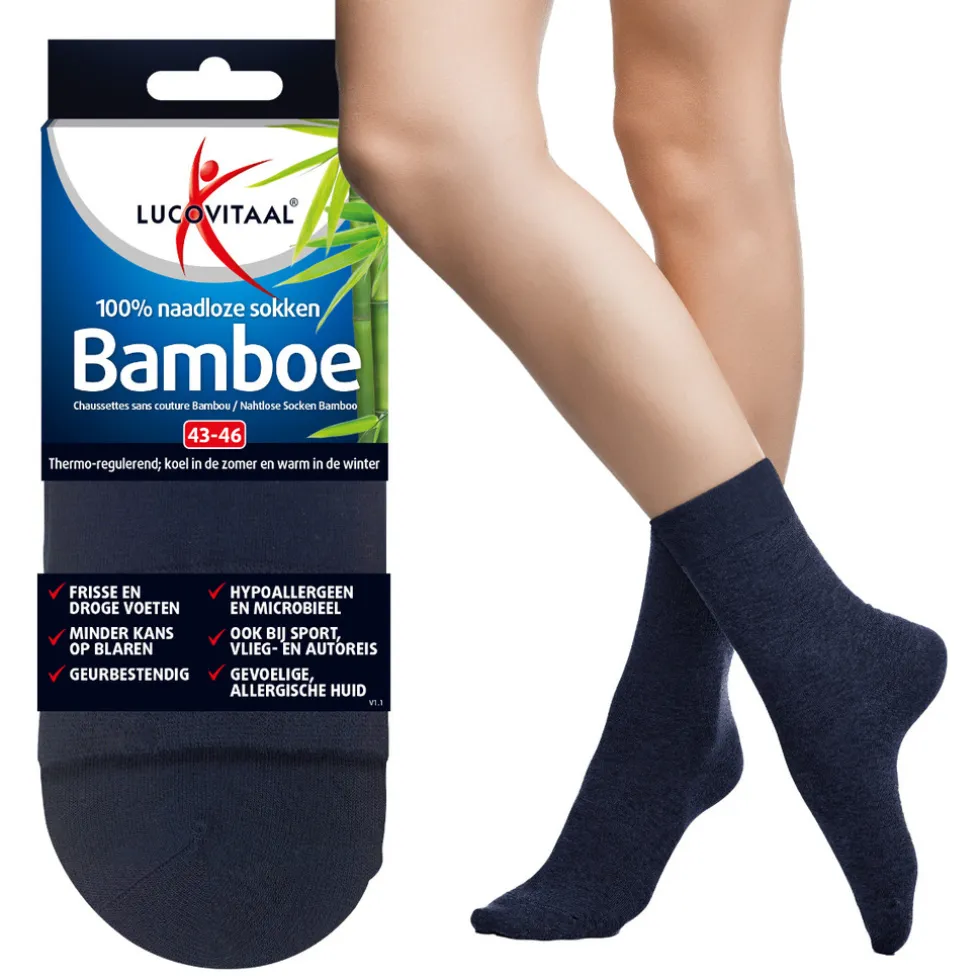 Lucovitaal Bamboe Sokken Lang
