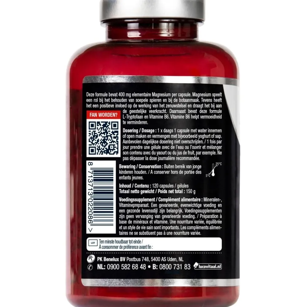 Lucovitaal Magnesium 400 met Vitamine B6 & L-Tryptofaan Capsules