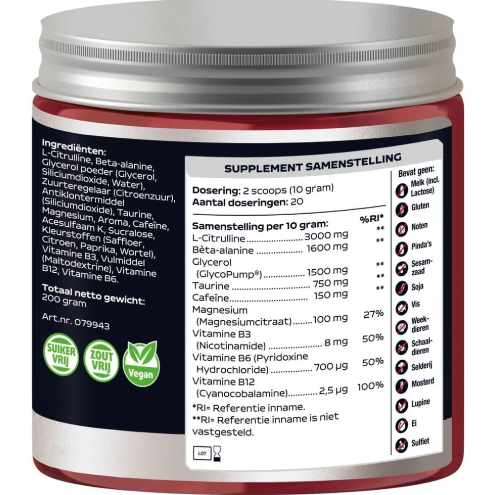 Lucovitaal Tropisch Fruit Pre-Workout