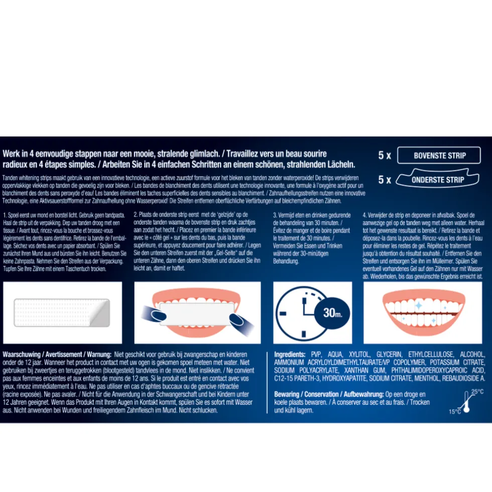 Lucovitaal Whitening Tandenstrips set strips