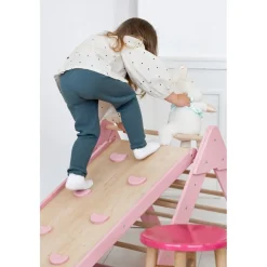 Luna Toys Houten Klimrek met Glijbaan