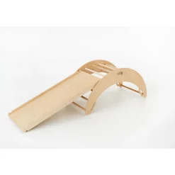 Luna Toys Naturel Houten Klimrek met Glijbaan