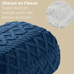 Luvego Elektrische Bovendeken Warmtedeken XL met Fleece/Sherpa