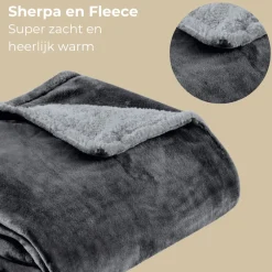 Luvego Elektrische Bovendeken Fleece Warmte deken