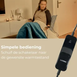 Luvego Elektrische Bovendeken Fleece Warmte deken