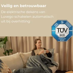Luvego Elektrische Bovendeken Fleece Warmte deken
