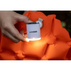 Luvego luchtbed pomp MINI PUMP - Oplaadbare luchtbedpomp - 400LM lantaarn - 3-in-1