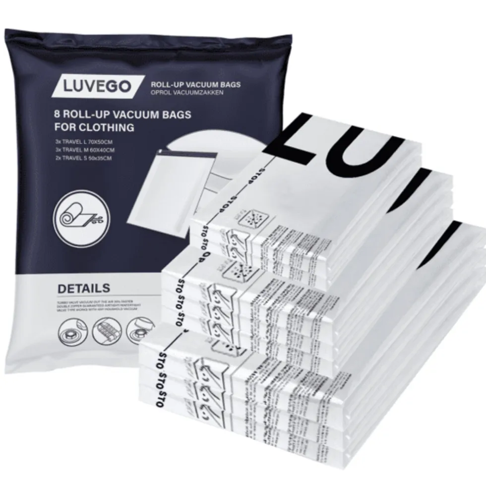 Luvego Vacuüm Oprolzakken 8-Pack