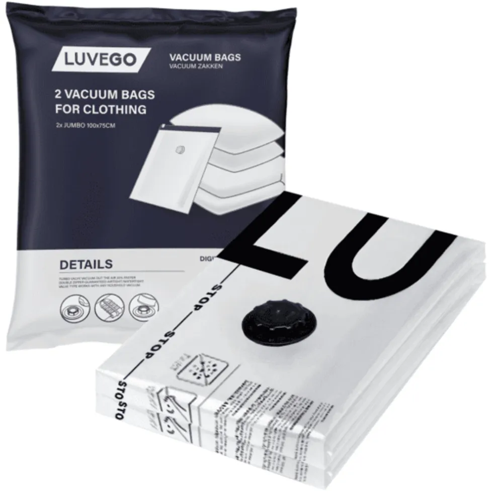 Luvego Vacuümzakken voor kleding en dekbedden Extra grote vacuümzakken