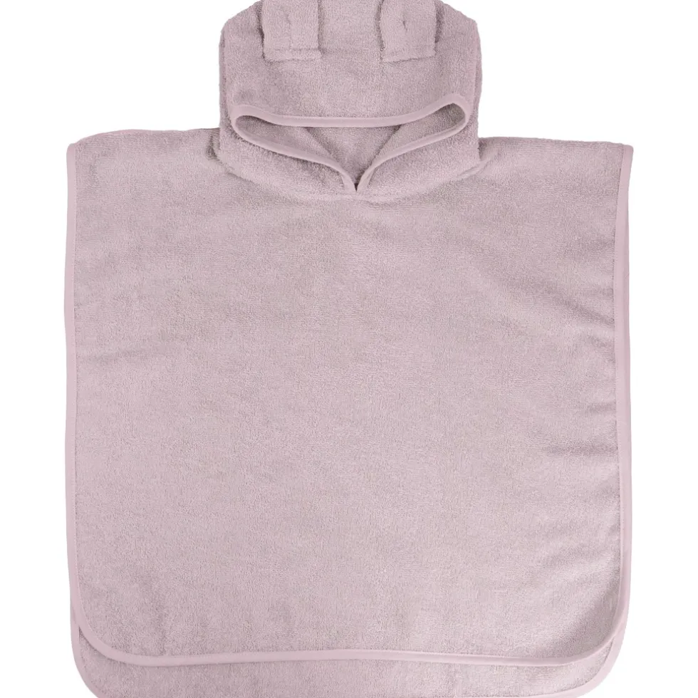 MamaLoes Beer Badstof Lila Kinder Badponcho