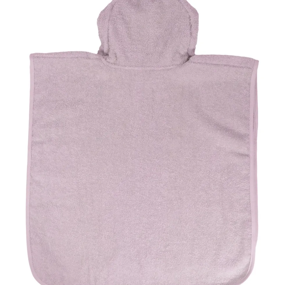 MamaLoes Beer Badstof Lila Kinder Badponcho