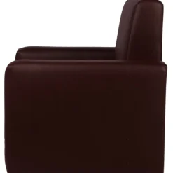 MamaLoes Jamie Zwart Leren Kinderfauteuil