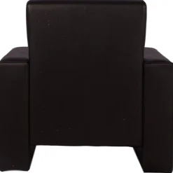 MamaLoes Jamie Zwart Leren Kinderfauteuil