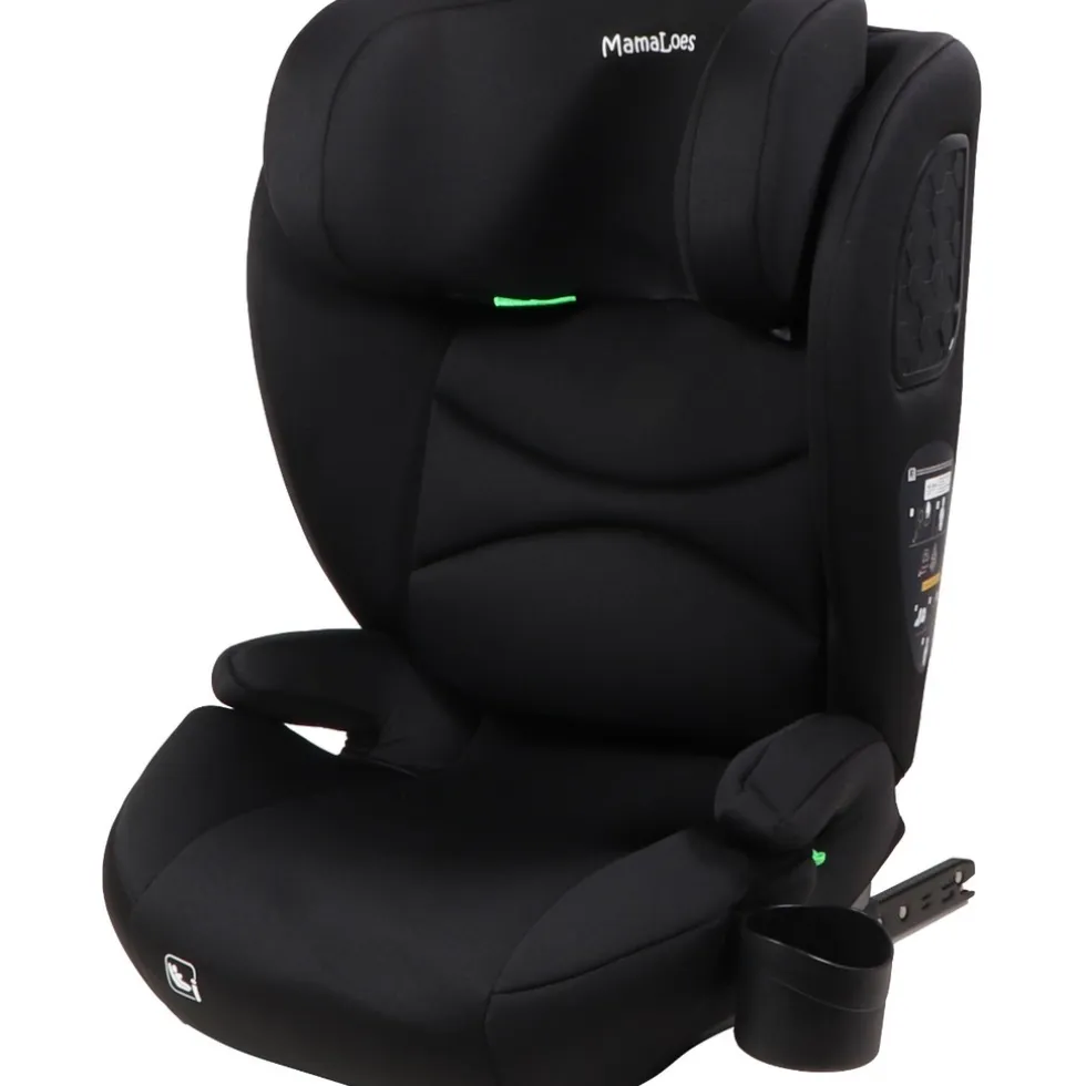 MamaLoes Liv Zwart Isofix 100-150 cm i-Size Autostoel