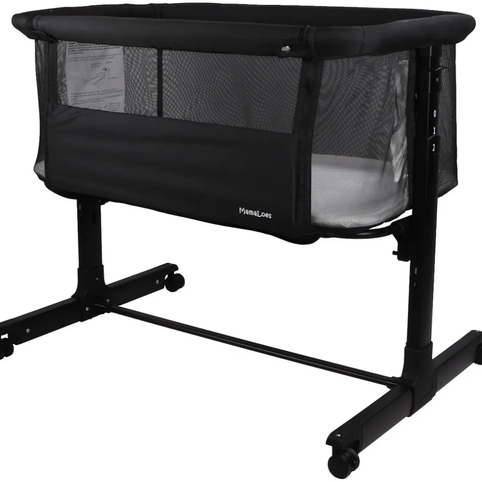 Mamaloes Noé Zwart Co-Sleeper Wieg aan Bed