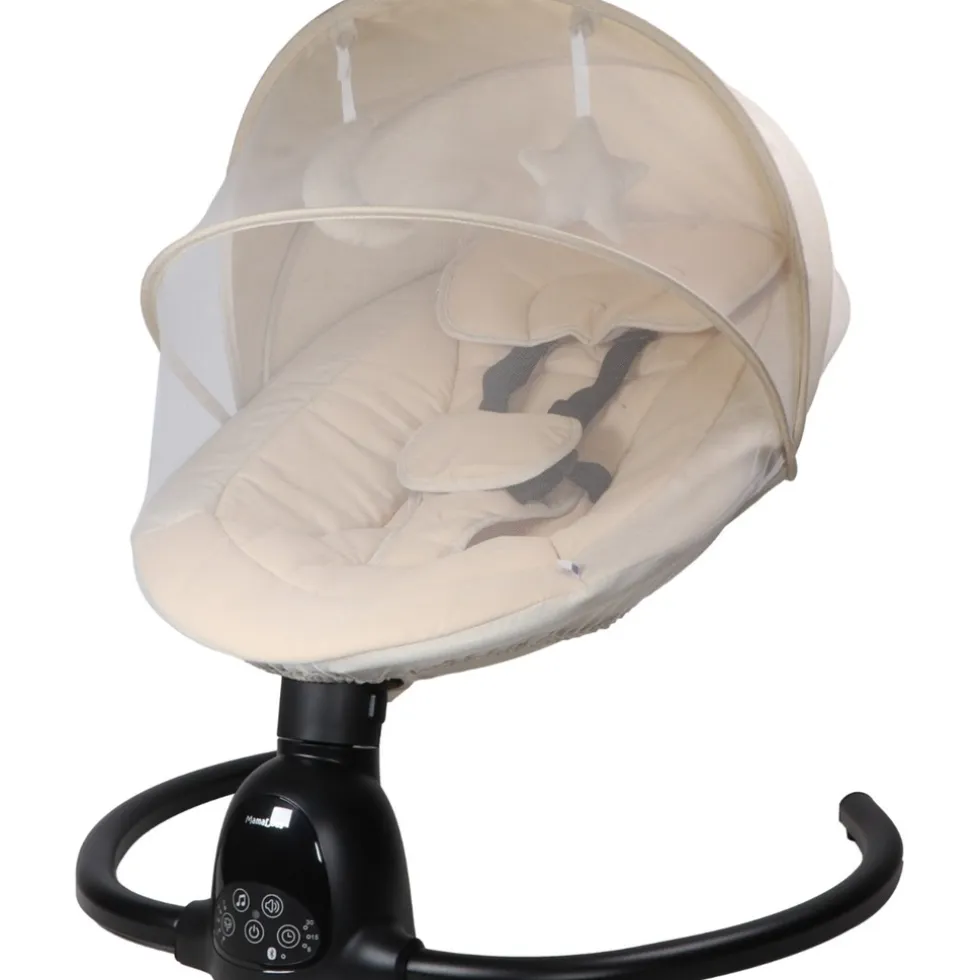 MamaLoes Noud Beige Elektrische Babyschommel