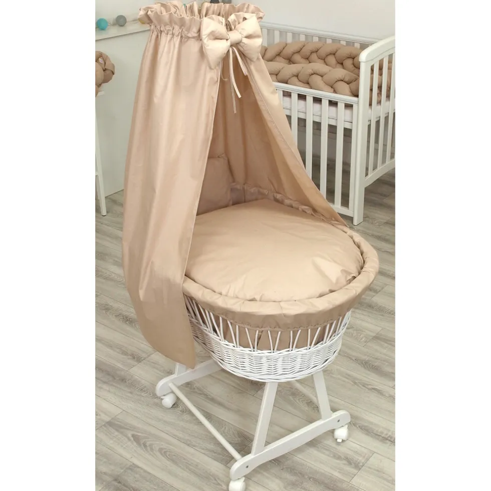 MamaLoes Pure Beige Deluxe Wit Baby Wiegje