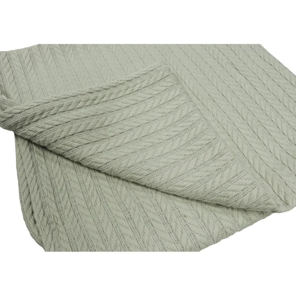 MamaLoes Sage Groen 100x150cm Knitted Ledikantdeken