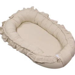 MamaLoes Soft Cotton Ruffle Ecru Babynest