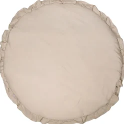 MamaLoes Soft Cotton Ruffle Ecru 90 cm Rond Boxkleed