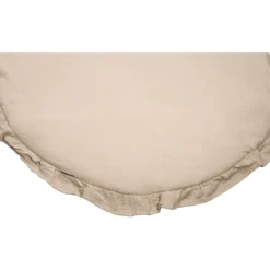 MamaLoes Soft Cotton Ruffle Ecru 90 cm Rond Boxkleed